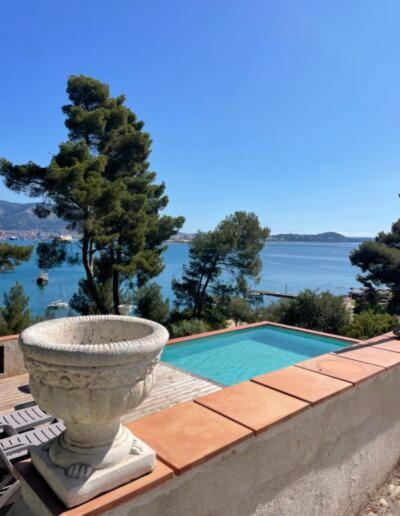 Villa-Chateau Les Terrasses - Tamaris, Plage Des Sablettes, Mer Au Bas De La Propriete Ла-Сейн-сюр-Мер Екстер'єр фото