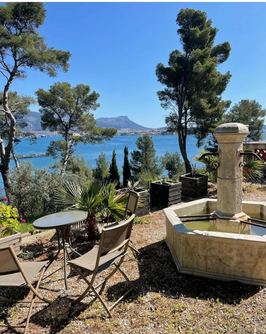 Villa-Chateau Les Terrasses - Tamaris, Plage Des Sablettes, Mer Au Bas De La Propriete Ла-Сейн-сюр-Мер Екстер'єр фото