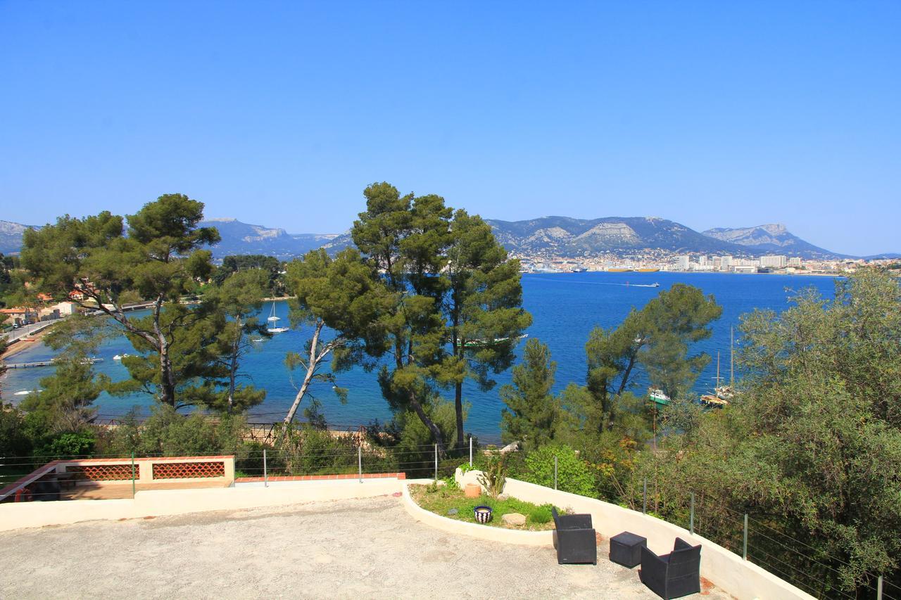 Villa-Chateau Les Terrasses - Tamaris, Plage Des Sablettes, Mer Au Bas De La Propriete Ла-Сейн-сюр-Мер Екстер'єр фото